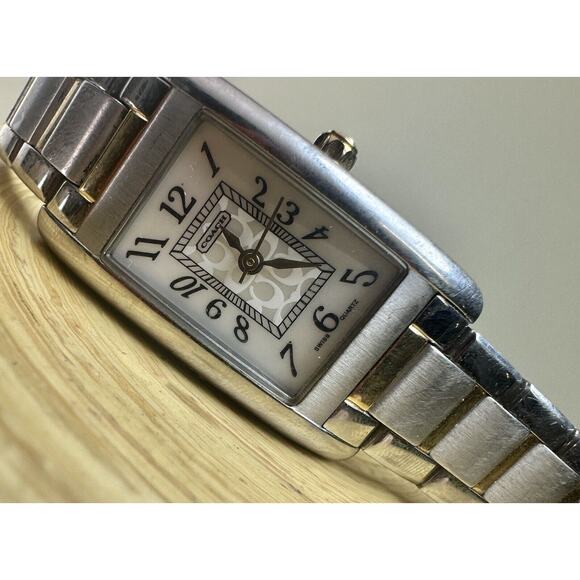 Coach Lexie Watch Signature C‎ Stainless Steel Gold Tone Swiss Ca.16.7.20.0407 - Picture 1 of 13